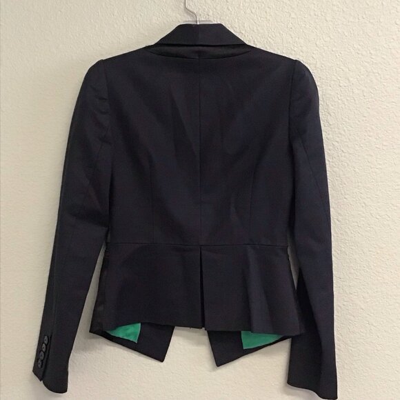 Anthropologie Elevenses Black Blazer Jacket Women's Size 0 One Button - Picture 10 of 12
